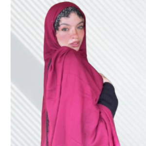 Luxury Leopard Lace Trim Hijab – Eco-Friendly Ethnic Shawl (180 x 60 cm)